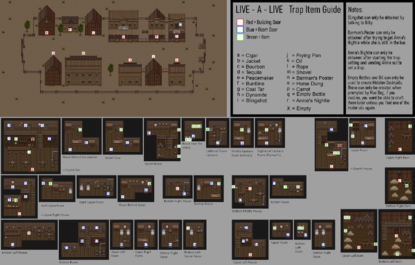 A map for all the items in the Wandering Chapter