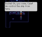 Rachel welcomes Cube to the ship's control room